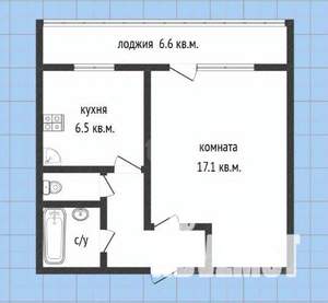 1-к квартира, вторичка, 38м2, 3/9 этаж
