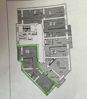 2-к квартира, вторичка, 55м2, 2/10 этаж