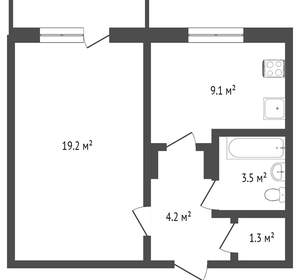 1-к квартира, вторичка, 35м2, 5/10 этаж