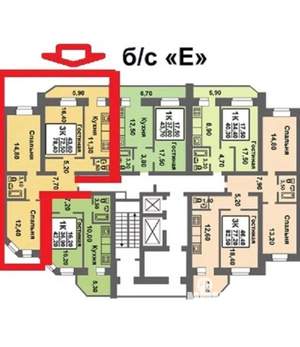 3-к квартира, вторичка, 73м2, 12/16 этаж
