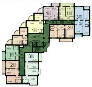 2-к квартира, вторичка, 70м2, 11/17 этаж
