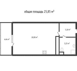 3-к квартира, вторичка, 43м2, 5/6 этаж