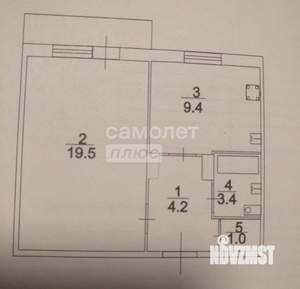 1-к квартира, вторичка, 38м2, 8/9 этаж