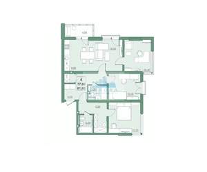4-к квартира, вторичка, 82м2, 14/22 этаж