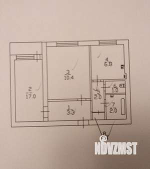 2-к квартира, вторичка, 44м2, 5/9 этаж