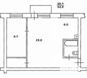 2-к квартира, вторичка, 43м2, 2/5 этаж