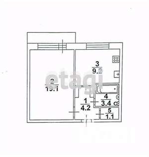 1-к квартира, вторичка, 37м2, 2/9 этаж