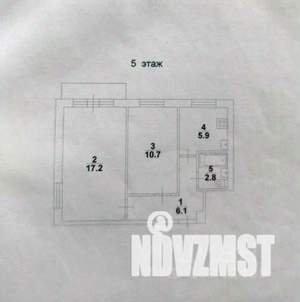 2-к квартира, вторичка, 43м2, 5/5 этаж