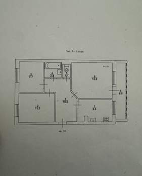 3-к квартира, вторичка, 59м2, 2/2 этаж