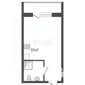 Студия квартира, вторичка, 23м2, 1/10 этаж