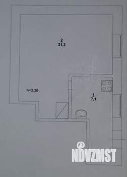 1-к квартира, вторичка, 28м2, 1/2 этаж