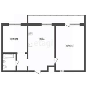 2-к квартира, вторичка, 50м2, 4/10 этаж