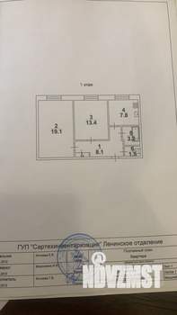 2-к квартира, вторичка, 54м2, 1/5 этаж