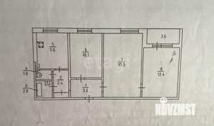 3-к квартира, вторичка, 55м2, 2/9 этаж