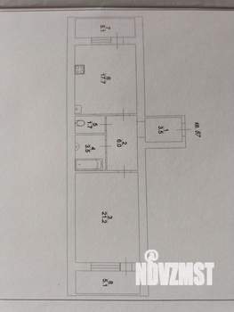 1-к квартира, вторичка, 54м2, 7/10 этаж