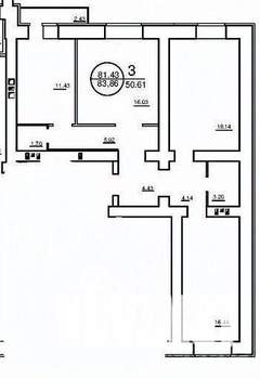 3-к квартира, вторичка, 79м2, 2/17 этаж