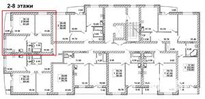2-к квартира, вторичка, 64м2, 5/10 этаж