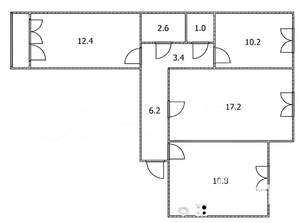 3-к квартира, вторичка, 66м2, 2/9 этаж