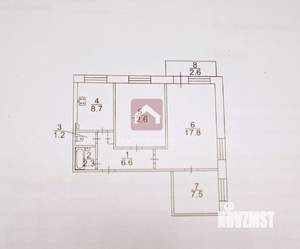 3-к квартира, вторичка, 57м2, 8/9 этаж