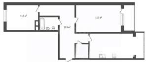 2-к квартира, вторичка, 67м2, 3/19 этаж