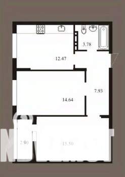 2-к квартира, вторичка, 57м2, 2/10 этаж