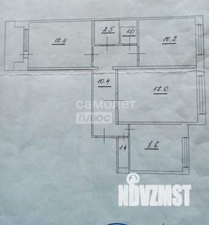 3-к квартира, вторичка, 67м2, 6/9 этаж