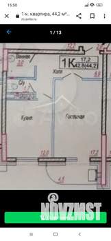 1-к квартира, вторичка, 44м2, 3/10 этаж